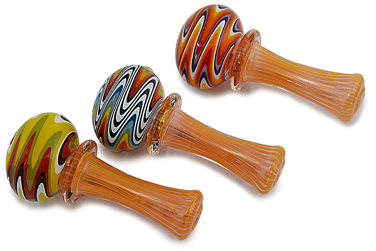 Lustrous Silver and Gold Fumed Glass Pipe