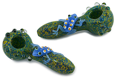 Artful Frog Glass Hand Pipe