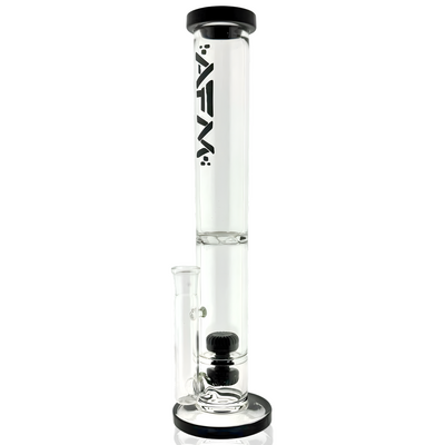 AFM 13″ Double Puck Straight Tube Bong
