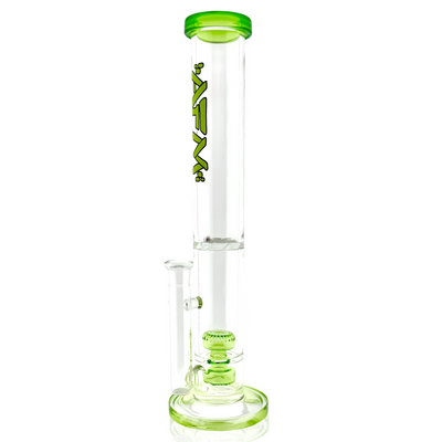 AFM 13″ Double Puck Straight Tube Bong