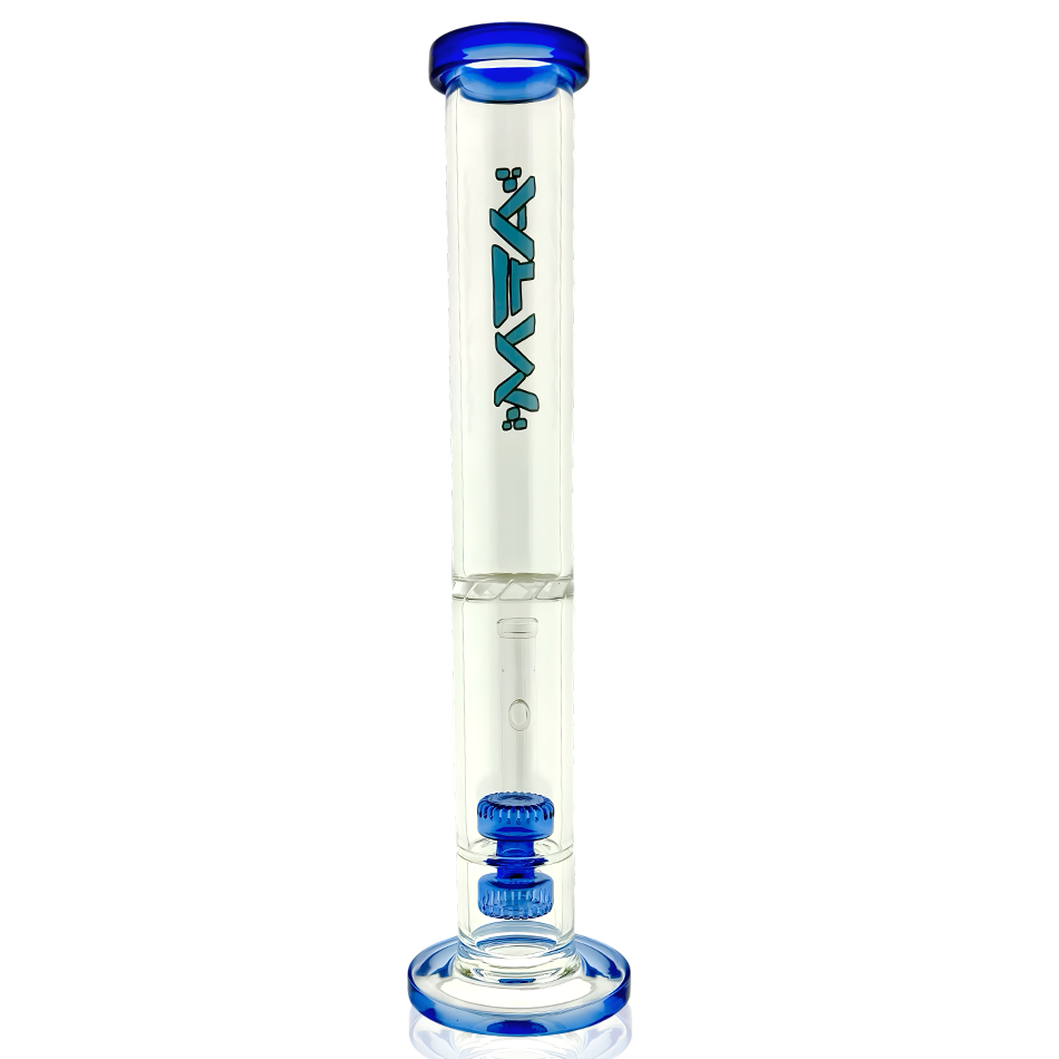AFM 13″ Double Puck Straight Tube Bong