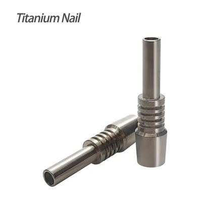 Two titanium nectar collector nails for waxmaid dab smoking and collector nail tip