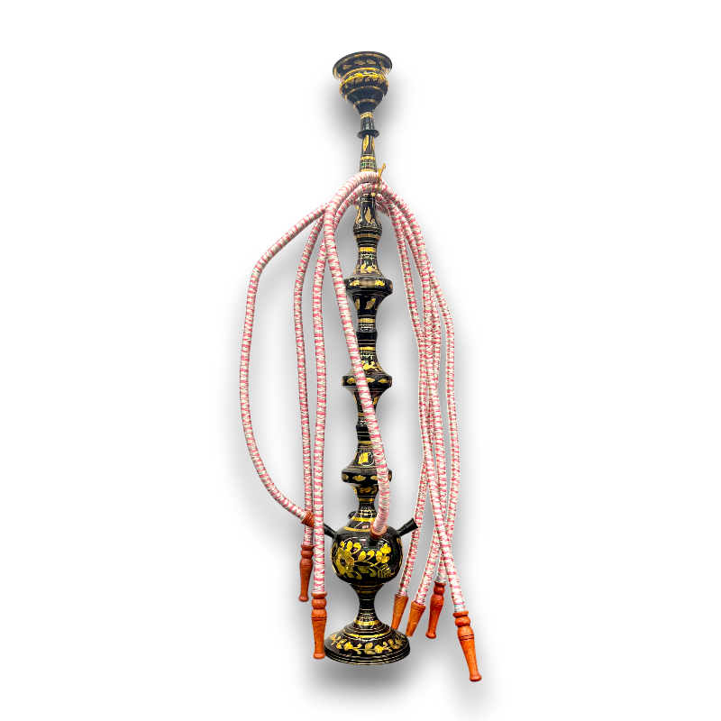 Grand Engraved Brass Hookah, 36-Inch