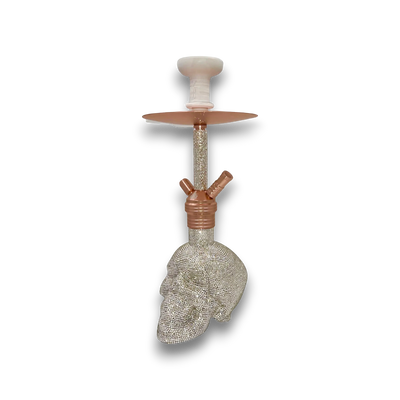 Elegant 19-Inch Swarovski Skull Hookah