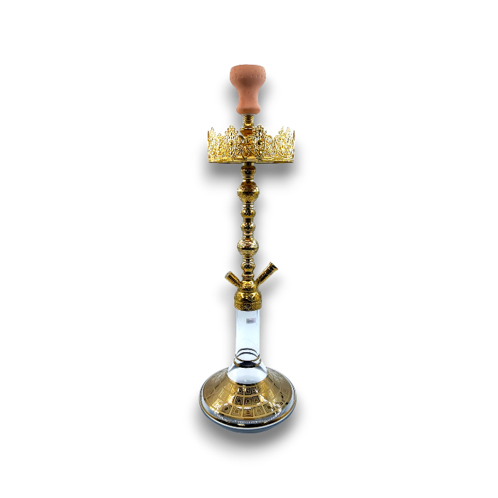 Khateeb 28-Inch Gold Egyptian Hookah