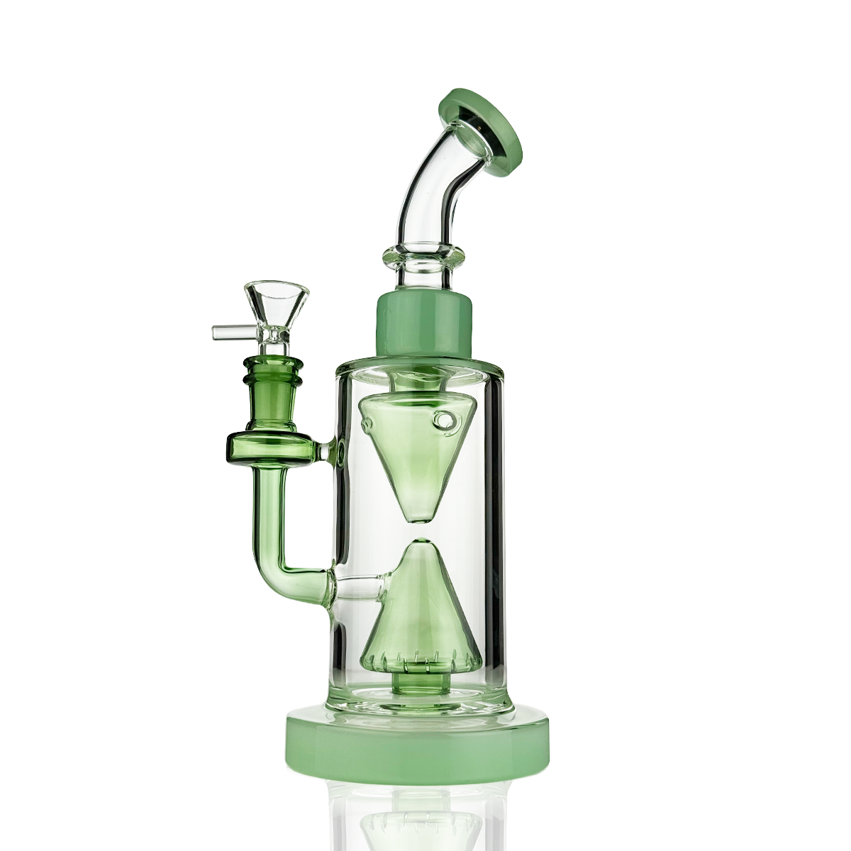 Pyramid Shower Perc Water Pipe Rig - 10 Inch