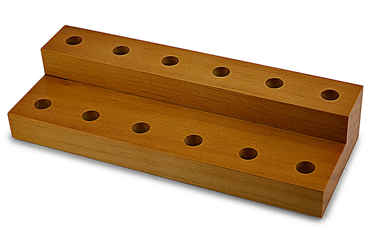 Crafted Wooden Display Stand for 12 Herbal Bowls