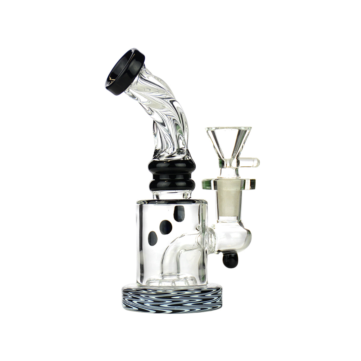 Compact 5.5" Wig Wag Water Pipe with 14mm Bowl
