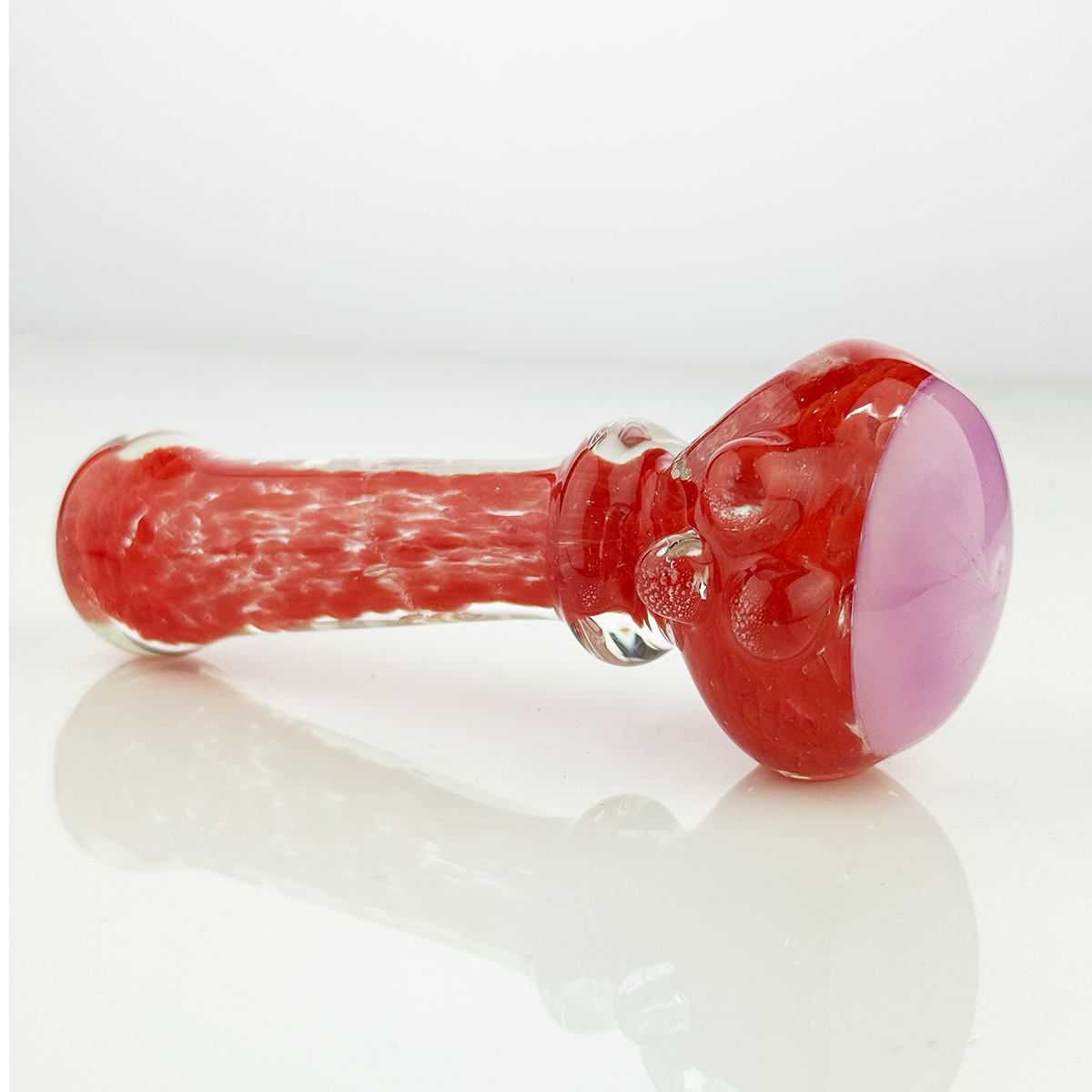 Artisan Frit Glass Spoon Pipe with Accent Tube