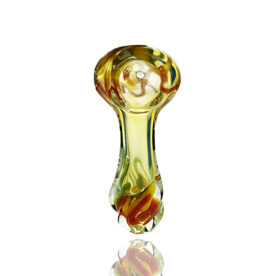 Twisted Silver Fume Glass Hand Pipe - 2.5 Inch