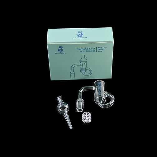 Diamond Knot Loop Banger Kit with Gray Carb Cap