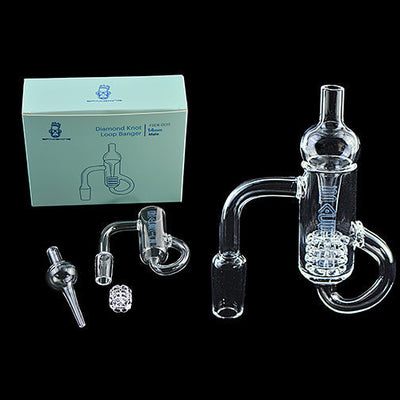 Diamond Knot Loop Banger Kit with Gray Carb Cap