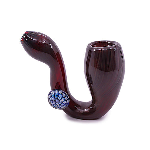 Sherlock Glass Pipe with Accent Marble
