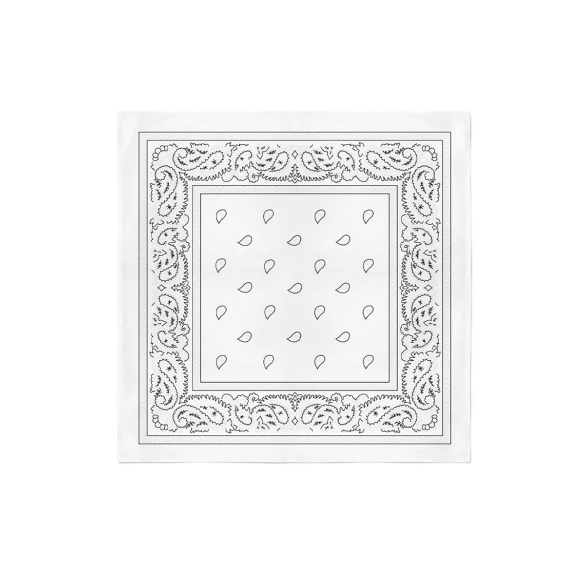 Classic White Cotton Bandana Set (12 Pack)