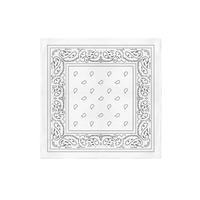 Classic White Cotton Bandana Set (12 Pack)