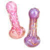 Two colorful Pastel Bubbles Spoon Pipes with swirled patterns and sturdy borosilicate glass