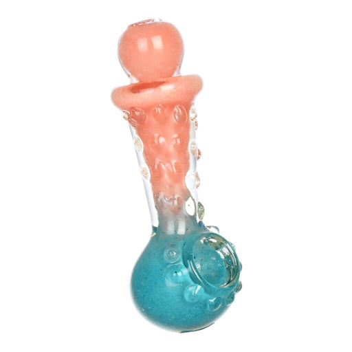 Pastel Ombre Textured Glass Hand Pipe w/ Marbles On sale
