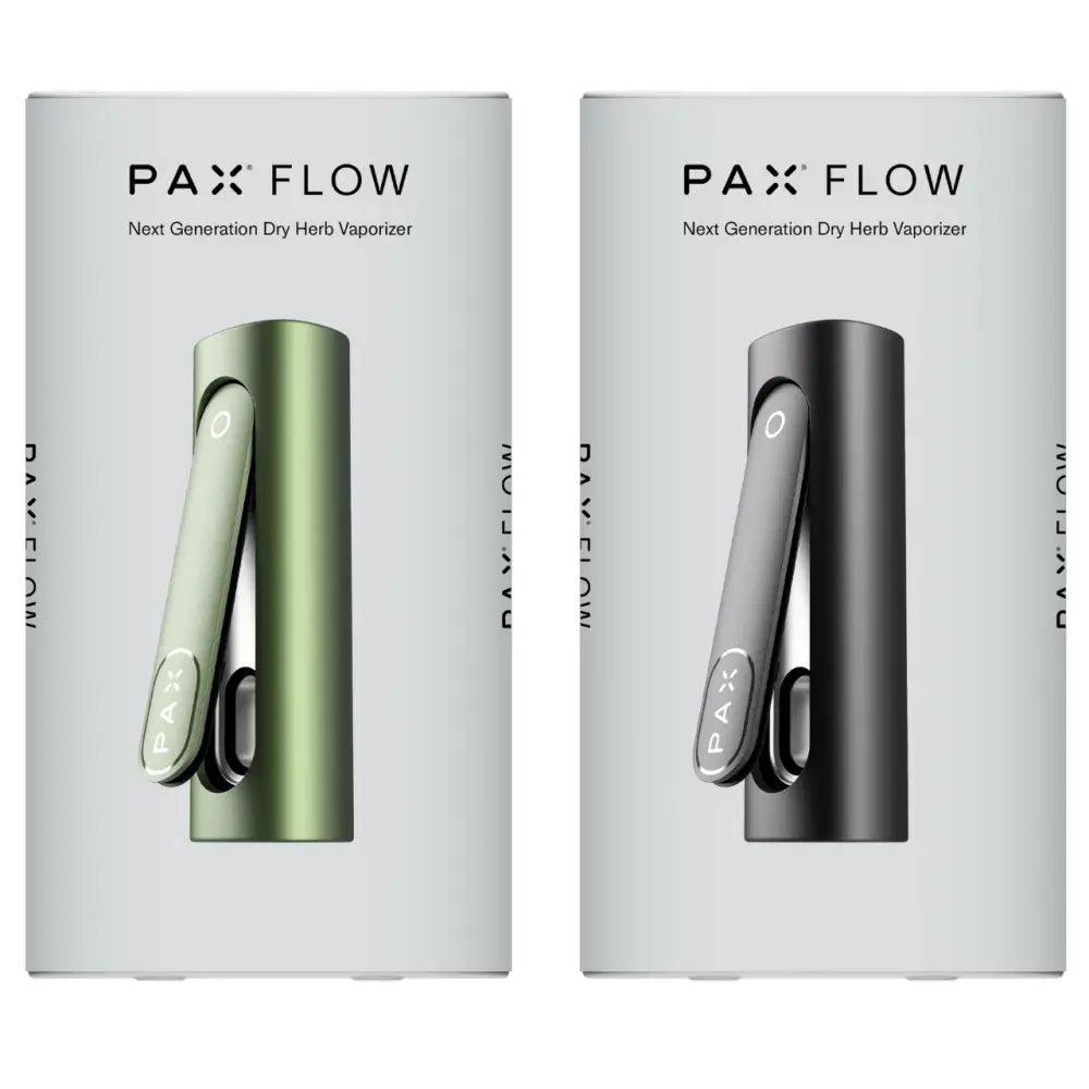 Pax Flow Advanced Dry Herb Vaporizer with Hybrid Heating and Olive Green and Dark Gray oven door