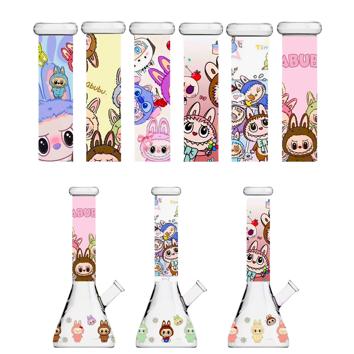Labubu Beaker Glow Water Pipe - 10 Inch