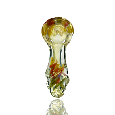 Twisted Silver Fume Glass Hand Pipe - 2.5 Inch
