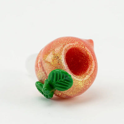Peachy 14mm glass bowl piece by Empire Glassworks with glossy peach design