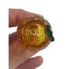 Amber glass pineapple pipe in Handmade Borosilicate Pineapple Glass Bong Bowl