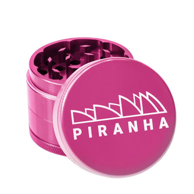 Piranha Aluminum 3-piece Grinder With Razor-sharp Teeth - Pink Metal Herb Grinder
