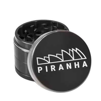 Piranha Aluminum 3-piece Grinder With Razor-sharp Teeth And ’piranha’ Branding On Lid