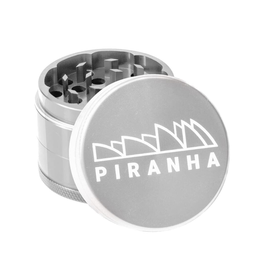 Piranha Aluminum 3-piece Grinder With Razor-sharp Teeth And Piranha Branding