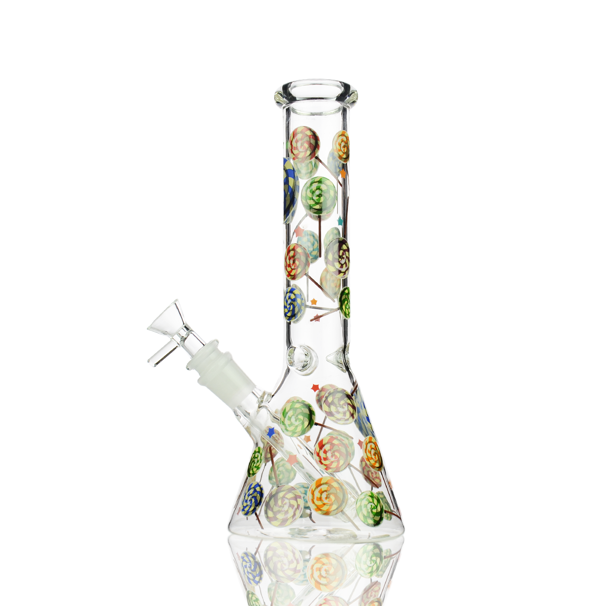 Glow Beaker Water Pipe with Candy Decals