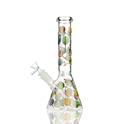 Glow Beaker Water Pipe with Candy Decals