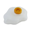 Sunny Side Up Egg-shaped Glass Pipe Resembling a Fried Egg With Yellow Yolk And White Spread