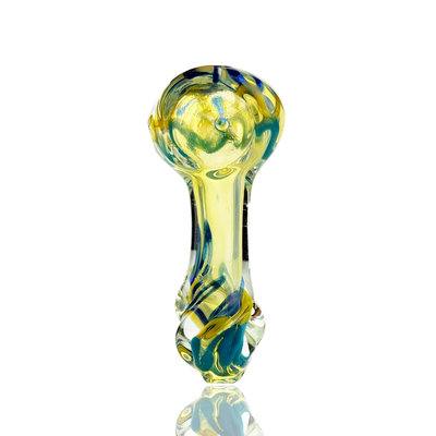 Twisted Silver Fume Glass Hand Pipe - 2.5 Inch