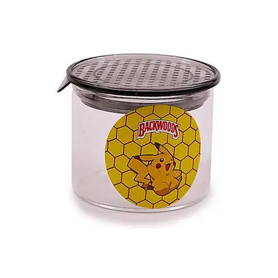 Premium air tight glass jar with Pikachu Backwoods label