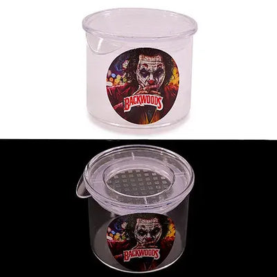 Premium air tight glass jar with Backwoods Joker lid for cannabis