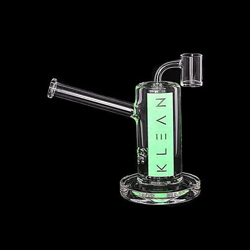 Premium Klean Glass Rig with glowing KLEAN logo, Heavy Duty 7-9mm Thickness water pipe