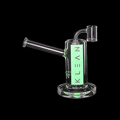 Premium Klean Glass Rig with glowing KLEAN logo, Heavy Duty 7-9mm Thickness water pipe