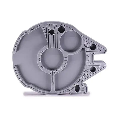 Gray Millennium Falcon silicone dab tray, 8x10 compartments