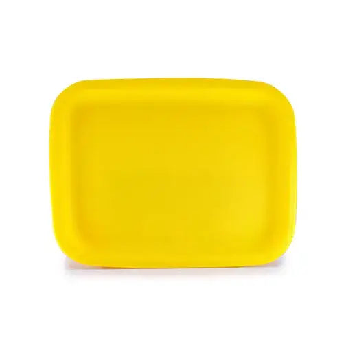 Premium silicone tray smoking accessory in bright yellow