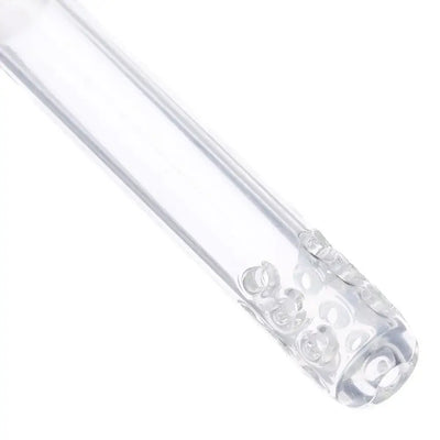 Clear 19mm premium smoking accessory down stem with etched glass test tube