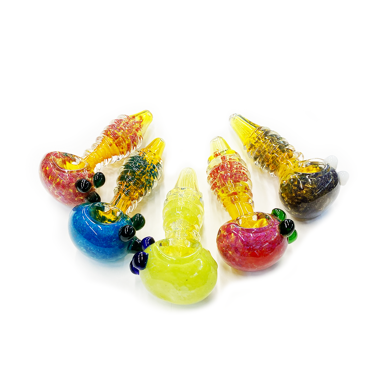 Fume Glass Frit Ring Hand Pipe - 4.5 Inch
