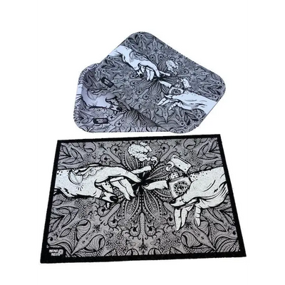 Puff puff pass moodmat with paisley hands lighting joint and eye lighter