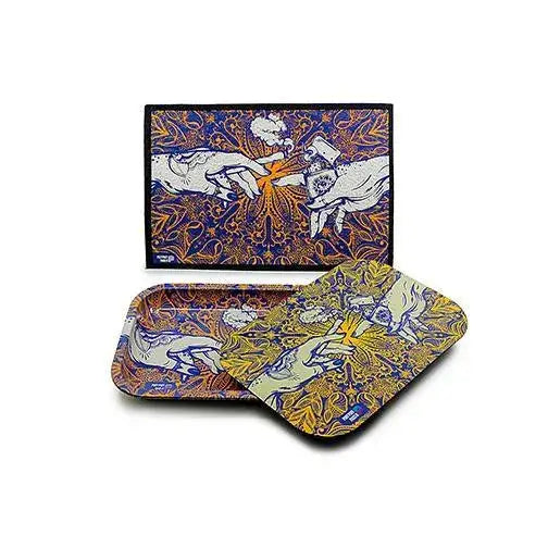 Puff Puff Pass creation themed rolling tray set with Moodmat lid