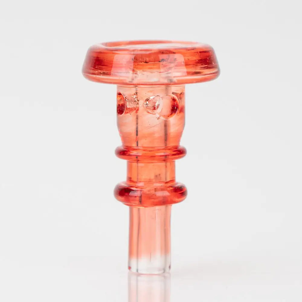 Transparent red Puffco Joystick bong mouthpiece by Empire Glassworks