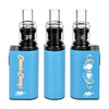 Three Blue Pulsar Apx Wax Vapes With Triple Quartz Atomizer And Glass Mouthpieces