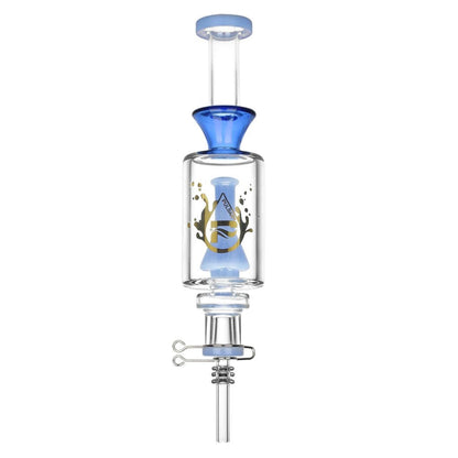 Pulsar Beaker Perc - Durable Borosilicate Glass Dab Straw with Blue Accents and Percolator