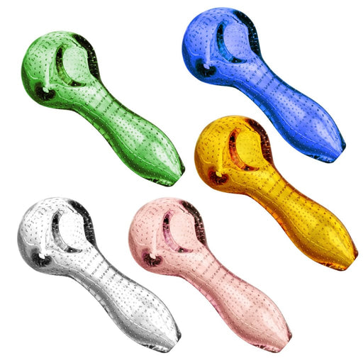Pulsar Bubble Matrix Spoon Pipe - 4’ / Colors Vary On sale