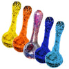 Pulsar Melting Color Fritted Spoon Glass Pipe - Vibrant Colorful Glass Pipes With Speckled Patterns