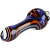 Colorful Space Dicro Swirl Hand Pipe with blue, orange, black, and purple patterns