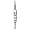 Pulsar Quartz Internal Twist Perc Dab Straw with a twisted tube and etched brand name